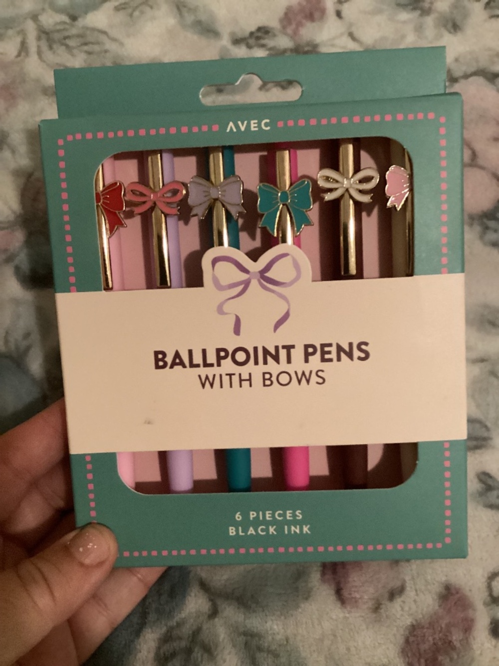 New Ballpoint Pens with Bows- black ink